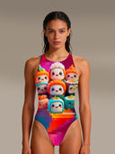 Women's training one-piece swimsuit PINUP 498P - Sushi