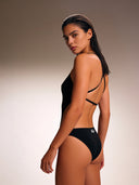 Women's Beach One-Piece Swimsuit Dega - Total Black