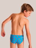 Slip de natation enfant d'entraînement H2OTTO 447HF - Framboises