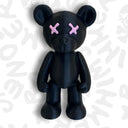 Art toy Teddy Psycho - Nero + Rosa