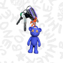 Teddy Psycho Charm - Viola + Arancione