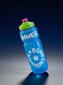 Borraccia Sport 750 Ml - BONESWIMMER Trasparente Azzurra Logo Bianco