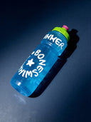 Borraccia Sport 750 Ml - BONESWIMMER Trasparente Azzurra Logo Bianco