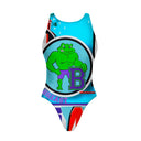 Costume intero bambina da allenamento Pinup 494P - Breast