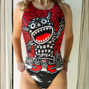 Costume intero donna da allenamento Pinup 492P - Tribale