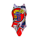 Costume intero bambina da allenamento Pinup 495P - Free