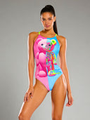 Costume intero donna da allenamento Ibiza 234IF - Pinkbone