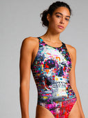 Costume intero donna da allenamento Pinup 534P - Glitch