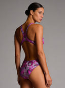 Costume intero donna da allenamento Pinup 552P - Teschio Farfalla