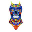 Costume intero donna da allenamento Ibiza 238IF - Blue skull