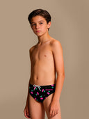 Slip da nuoto bambino da allenamento H2OTTO 445HF - Ciliegie