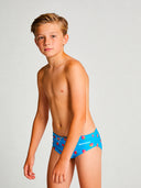 Slip de natation enfant d'entraînement H2OTTO 447HF - Framboises