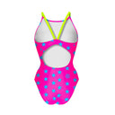 Bañador entero mujer para entrenamiento IBIZA 245IF - Fucsia estrella azul