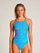 Bañador entero mujer para entrenamiento IBIZA 252IF - Frambuesas