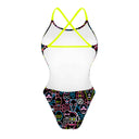 Costume intero bambina da mare Alte L034AF - Skull tribe, vista posteriore