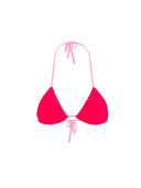 Top bikini donna da mare Santorini L03SA - Rosso fluo, vista frontale