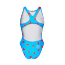 Costume intero bambina da allenamento PINUP 563PF Lamponi, vista posteriore