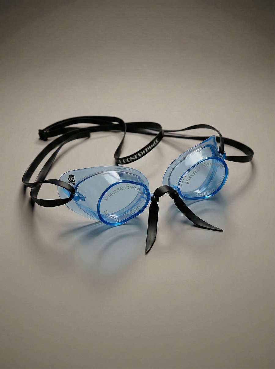 Occhialini Svedesi con silicone Soft Frame — Azzurro