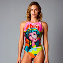 Costume intero donna da allenamento Pinup 521P - Illusa