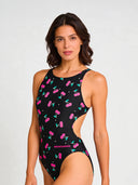Bañador entero mujer para entrenamiento PINUP 561PF - Cerezas