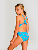 Bañador entero niña para entrenamiento PINUP 563PF - Frambuesas