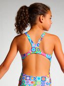 Bañador entero niña para entrenamiento PINUP 558PF - Pop squares
