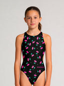 Bañador entero niña para entrenamiento PINUP 561PF - Cerezas