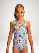 Bañador entero niña para entrenamiento PINUP 558PF - Pop squares