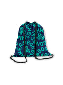 Zainetto in microfibra 137ZF - Blu logo menta, immagine prodotto 1 - BONESWIMMER