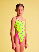 Costume intero bambina da mare Alte L040AF - Ciliegie, vista frontale