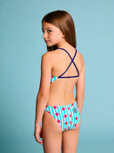 Costume intero bambina da mare Alte L036A - Stelle marine, vista posteriore