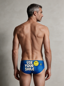 Slip da nuoto uomo da allenamento H2OTTO 383HF - Use Your Smile: vista posteriore indossato