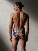 Slip da nuoto uomo da allenamento H2OTTO 402H - Medley: vista posteriore indossato