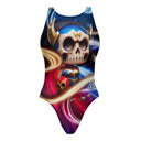 Costume intero donna da allenamento Pinup 332P - Teschio Guerriera