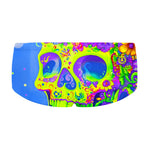 Costume taglio parigamba da uomo per allenamento nuoto in piscina Boneswimmer, modello UCLA 196UF SKULL WAVE con stampa di un teschio decorato in stile messicano e colori fluo, retro