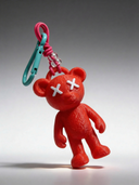 Teddy Psycho Charm - Rosso + Bianco