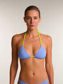 Top bikini donna da mare Santorini L01SA - Indaco, vista frontale