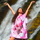 Poncho in microfibra 44PO - Teschio Rosa