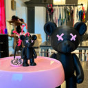 Teddy Psycho Charm - Nero + Rosa