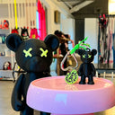 Teddy Psycho Charm - Nero + Verde Lime